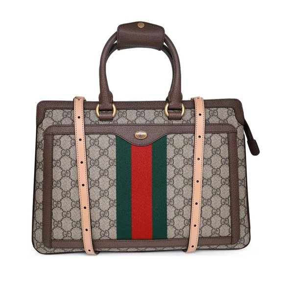 Gucci Ophidia GG Supreme Canvas Leather Convertible Woman's Backpack - Picture 1 of 4
